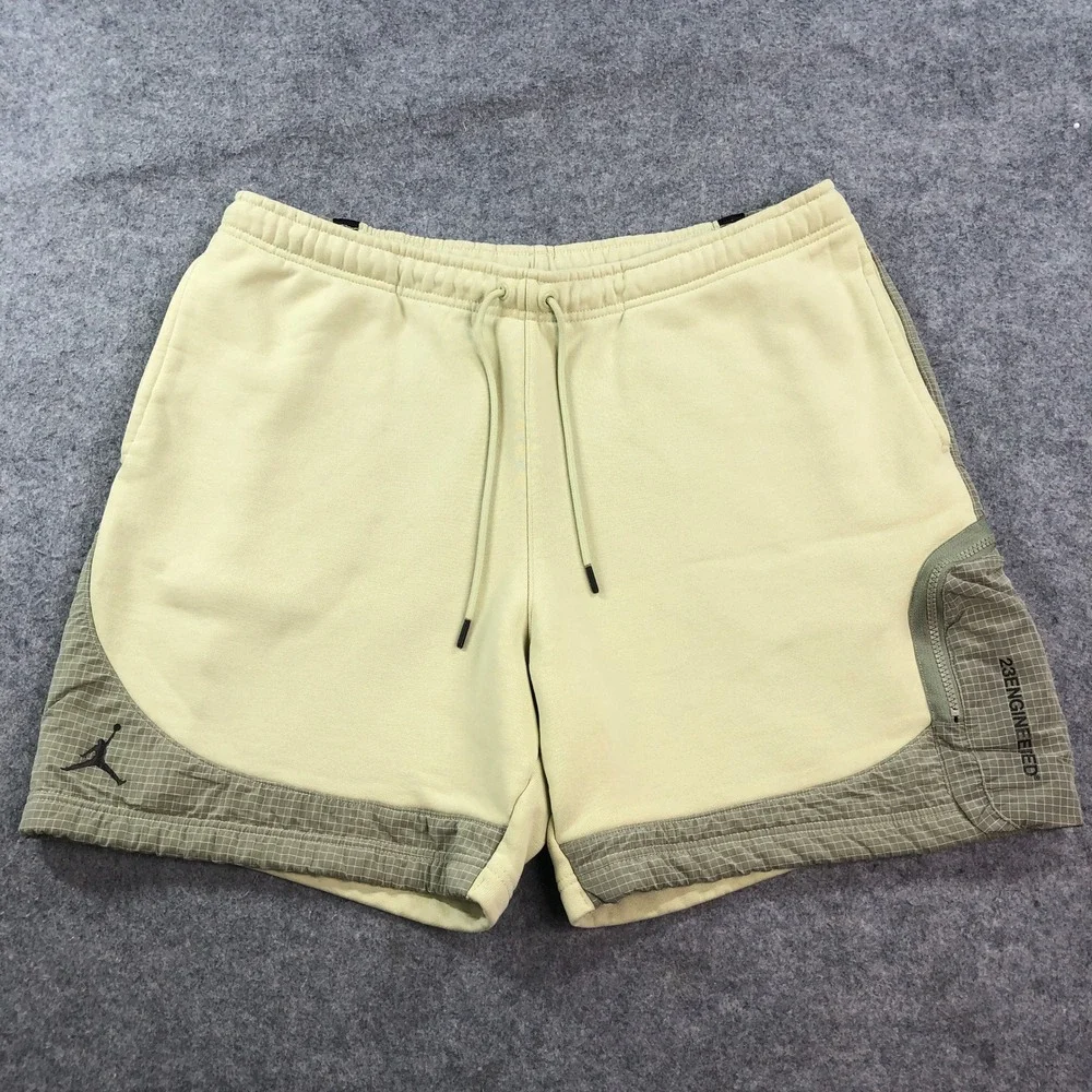 Jordan 23 ENGINEERED Mens Sweatshorts XL Yellow-Green Streetwear Basketball